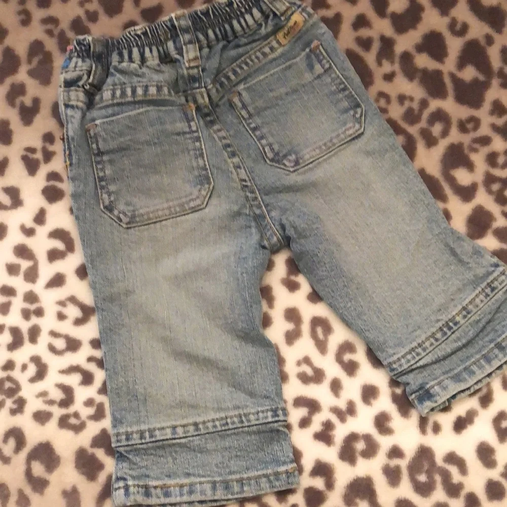Levi’s Blue Denim Jeans Rose Patch 24 Months